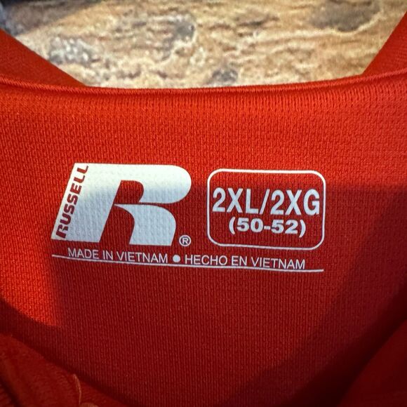 Texas Tech Red Raiders Russell Athletic Polo Shirt 2XL Men's Red College NCAA - Picture 3 of 7